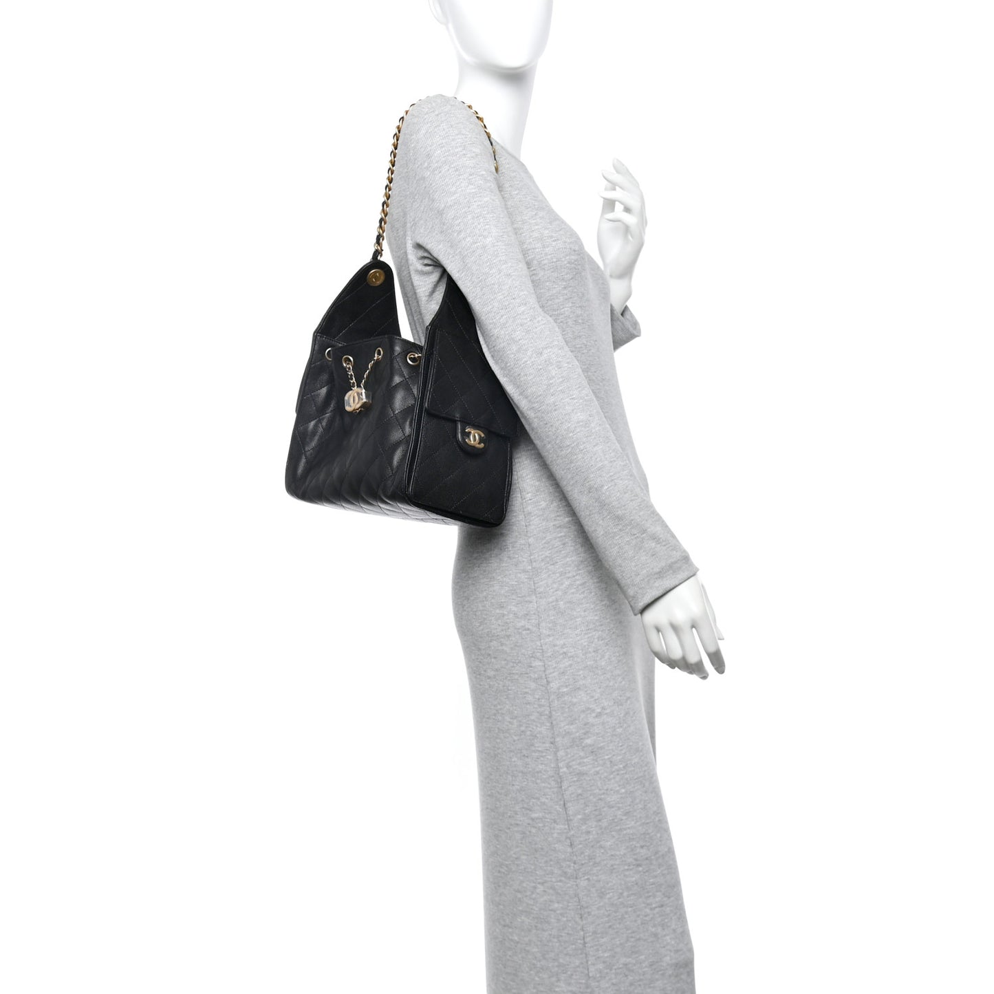 Caviar Quilted Small Chanel 25 Handbag Black