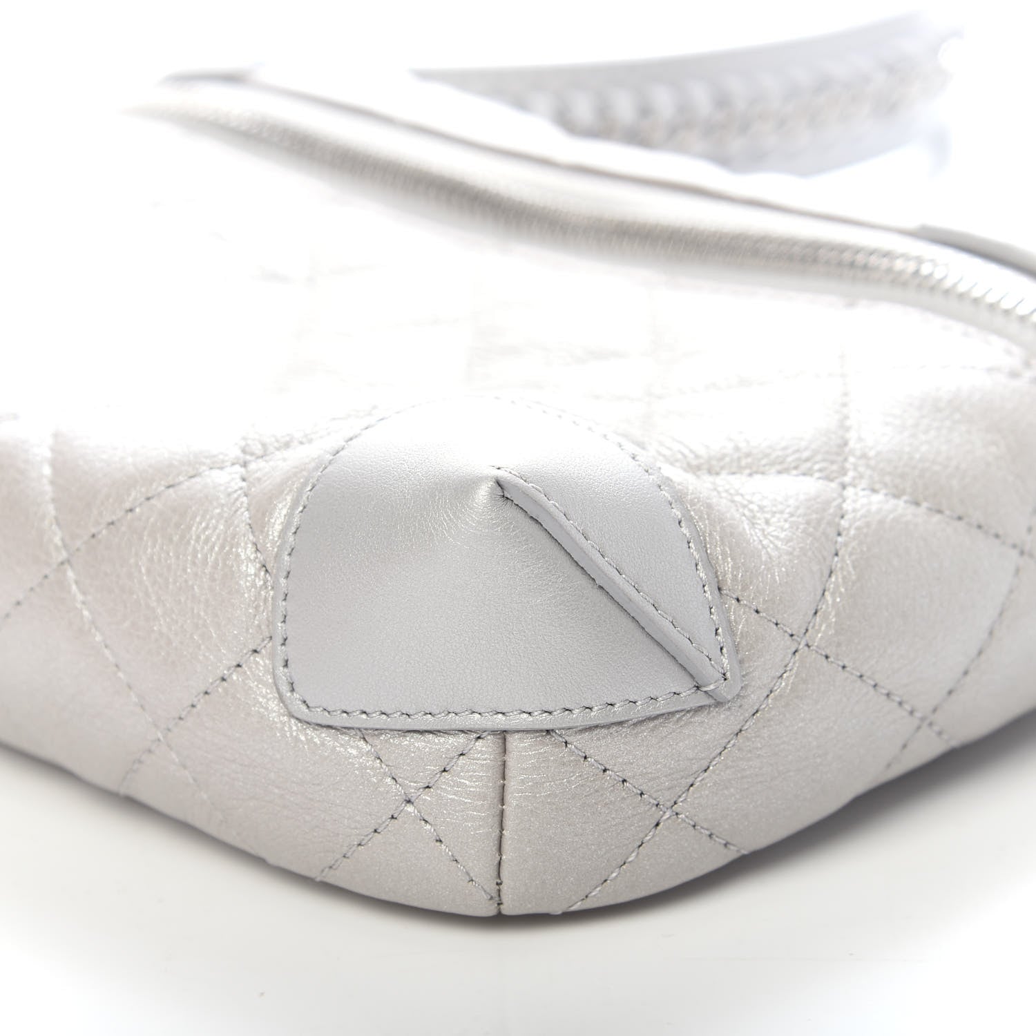 Chanel Metallic Calfskin Camera Case Silver 9 of 10