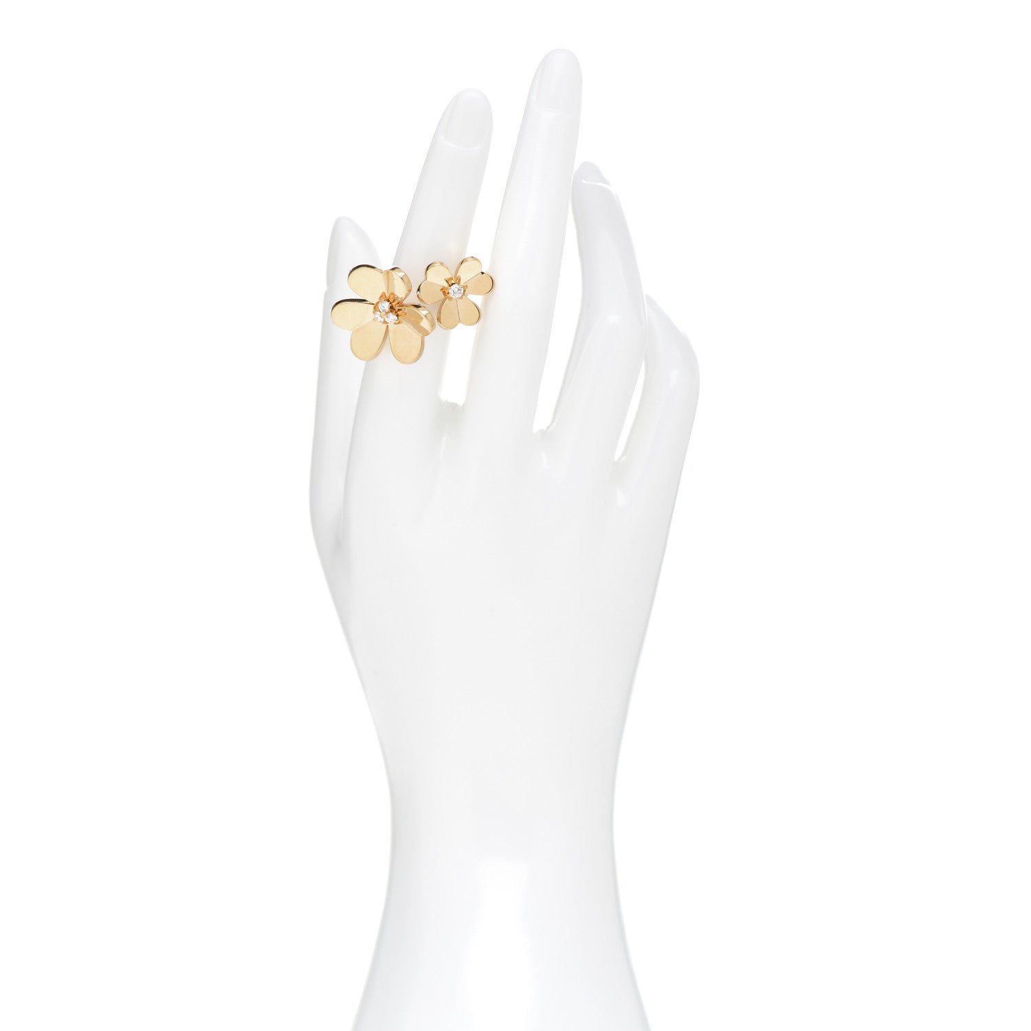 Van Cleef & Arpels 18K Yellow Gold Diamond Frivole Between The Finger Ring 51 5.75 2 of 6