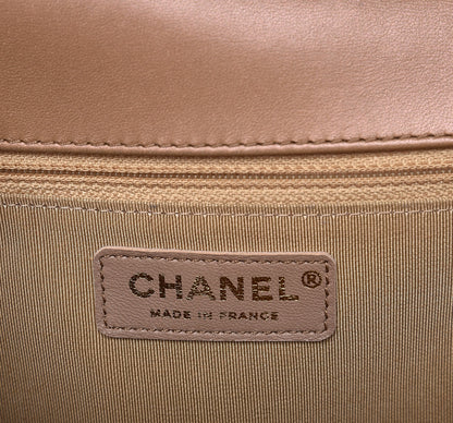 Chanel Iridescent Calfskin Quilted New Medium Boy Flap Dark Beige 6 of 9