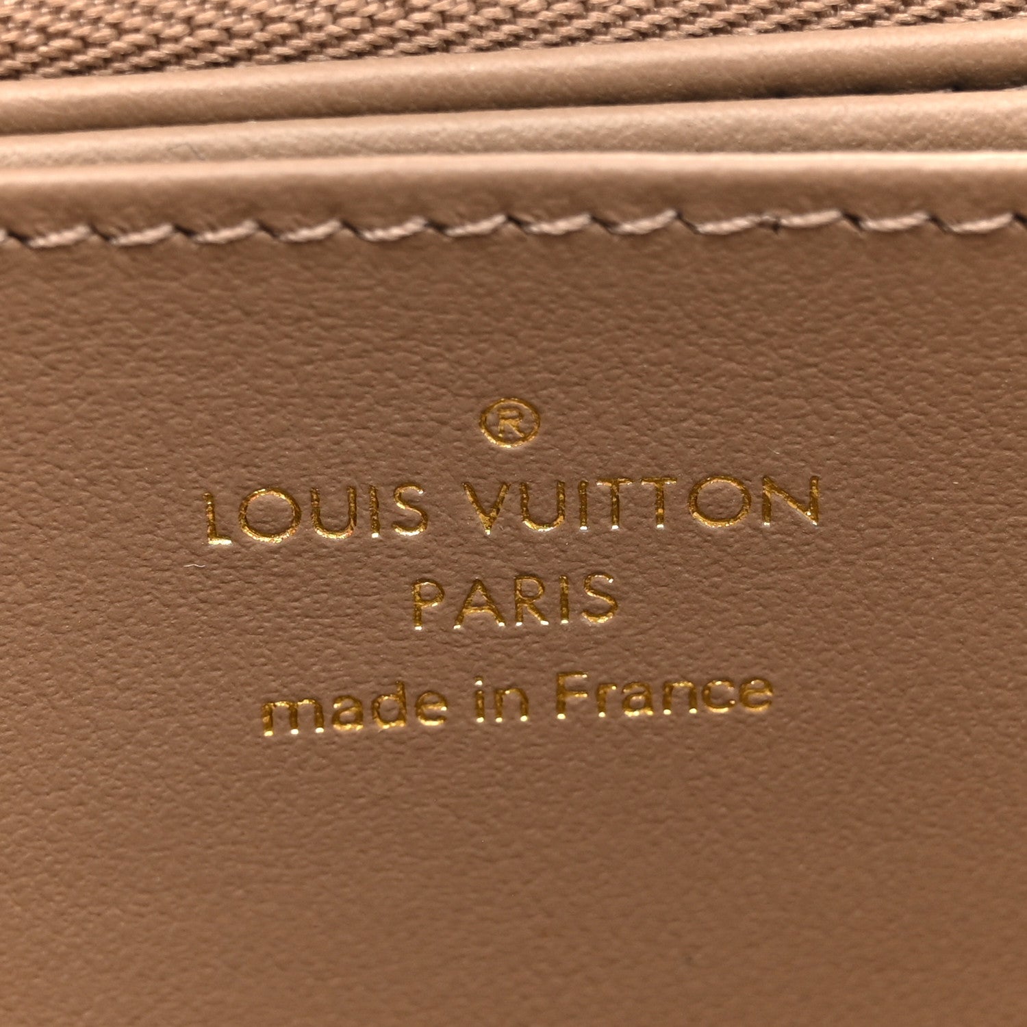 Louis Vuitton Lambskin Embossed Monogram Coussin Zippy Wallet Taupe 6 of 8