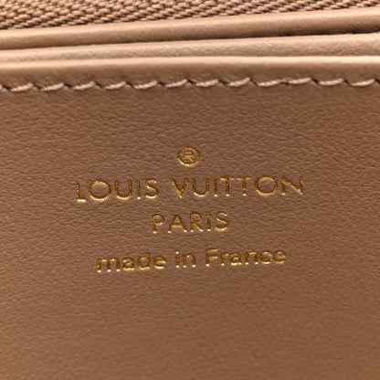 Louis Vuitton Lambskin Embossed Monogram Coussin Zippy Wallet Taupe 6 of 8