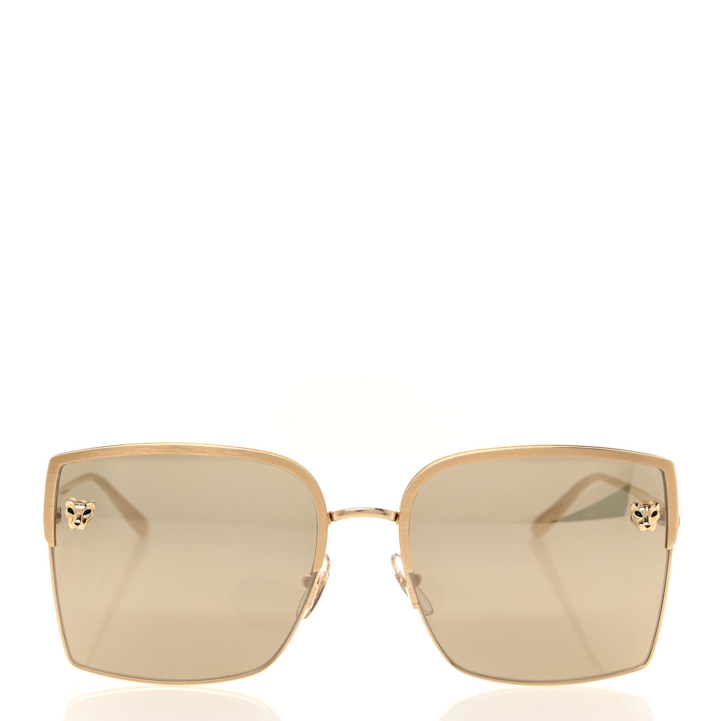 Panthere De Cartier Square Sunglasses Gold