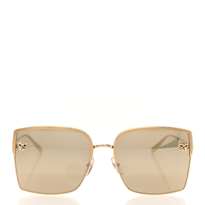 Cartier Panthere De Cartier Square Sunglasses Gold 2 of 8