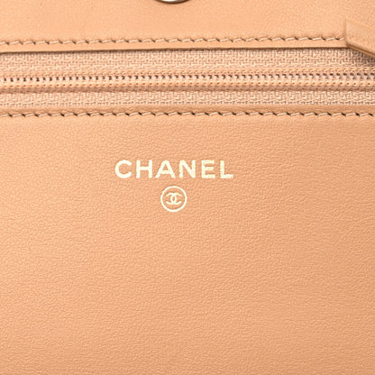 Chanel Caviar Quilted Boy Wallet On Chain WOC Dark Beige 6 of 11