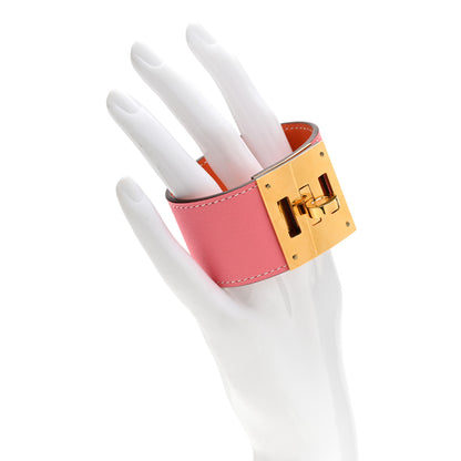 Hermes Swift Kelly Dog Bracelet T3 Rose D'Ete Orange 2 of 6