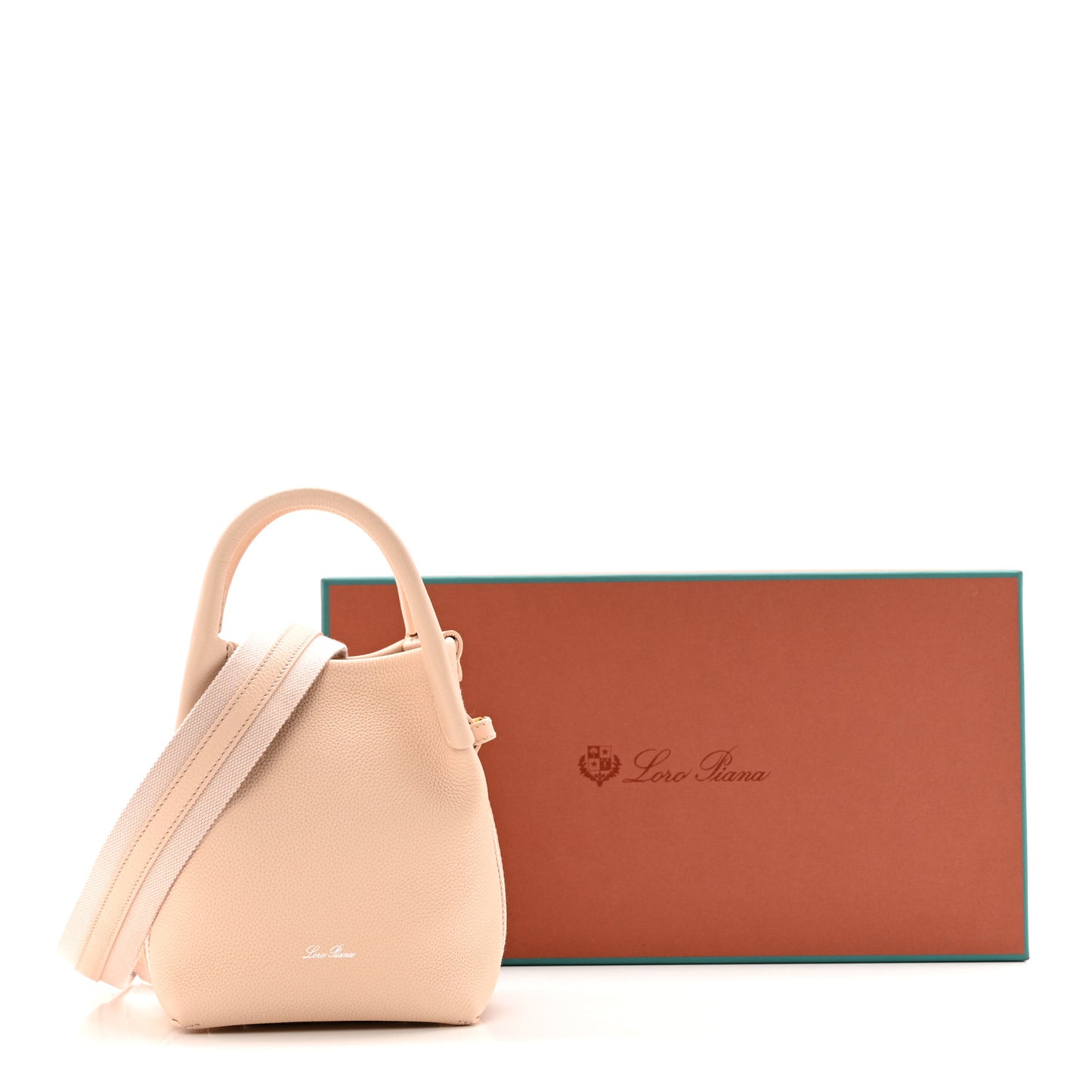 Grained Calfskin Micro Bale Bag Creamed Honey Sun Gold