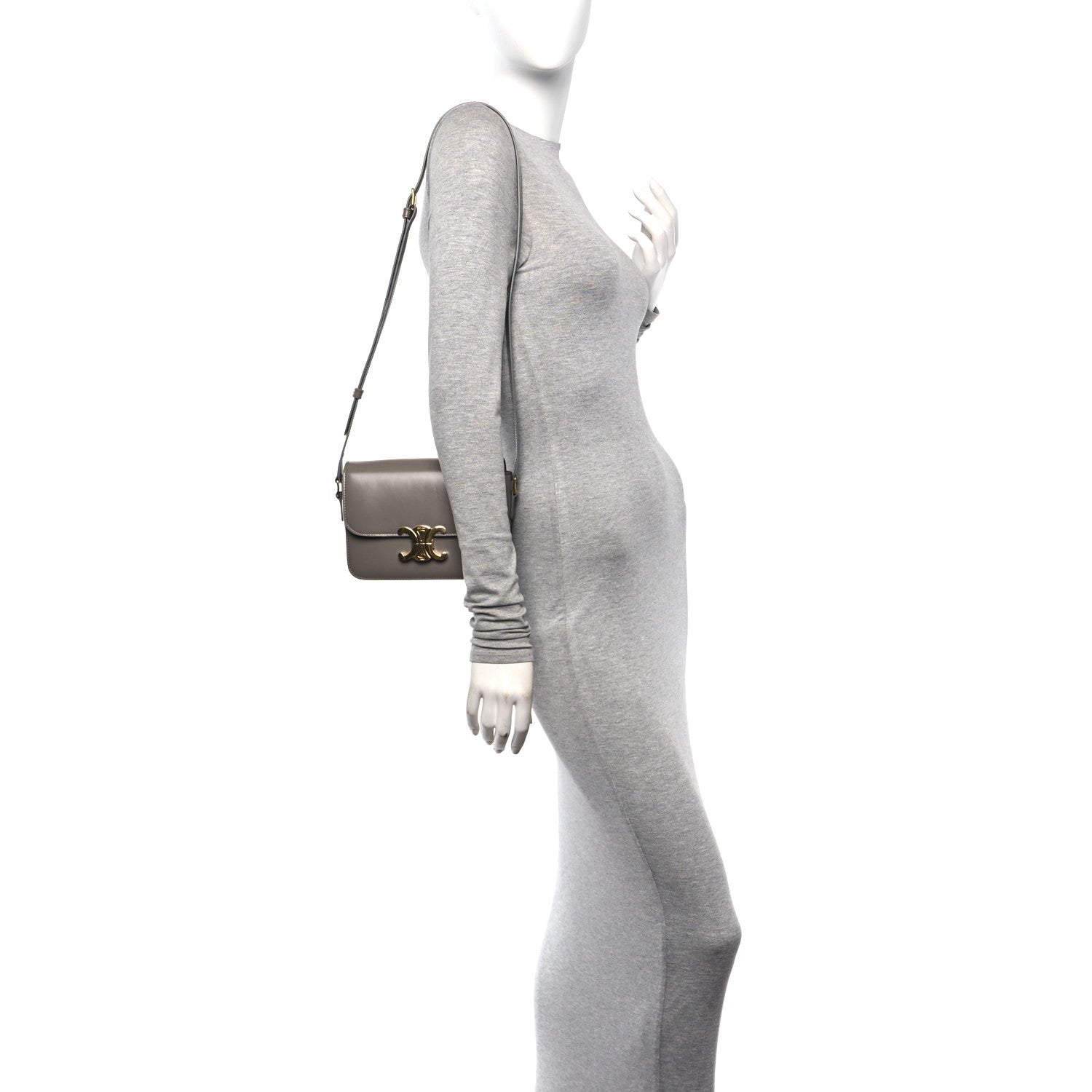 Celine Shiny Calfskin Teen Triomphe Pebble 2 of 12