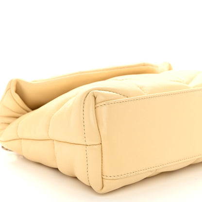 Saint Laurent Lambskin Quilted Toy Loulou Puffer Monogram Chain Satchel Jaune Pale 8 of 9