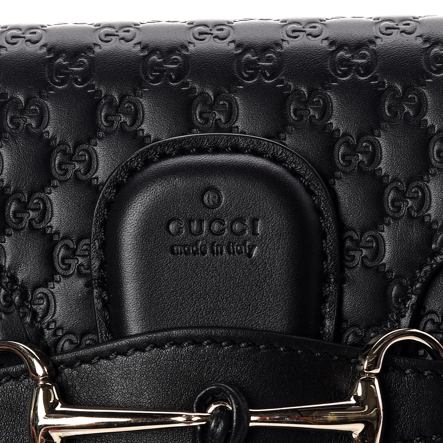 Microguccissima Mini Emily Shoulder Bag Black