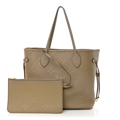 Louis Vuitton Empreinte Monogram Giant Neverfull MM Tourterelle 3 of 17