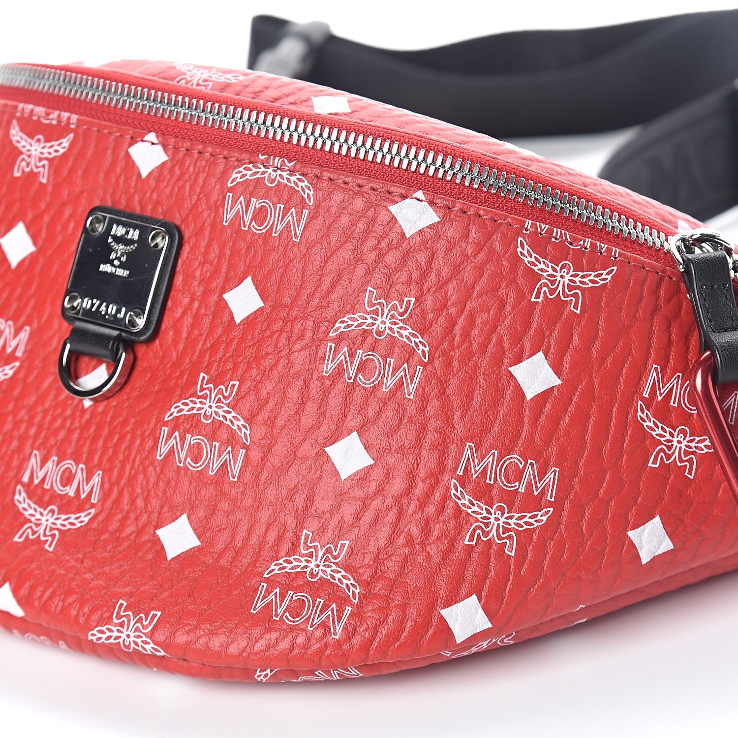 MCM Visetos Large Fursten Belt Bag Red 9 of 9