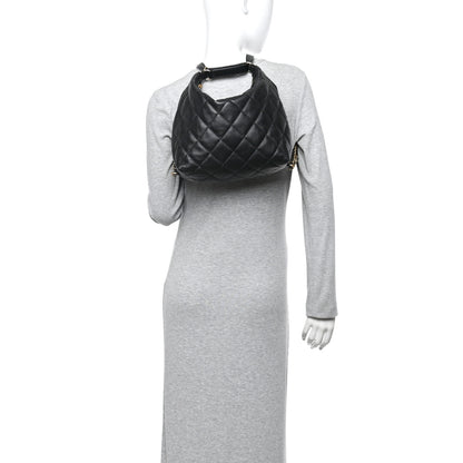 Chanel Lambskin Quilted Maxi Hobo Black 2 of 10