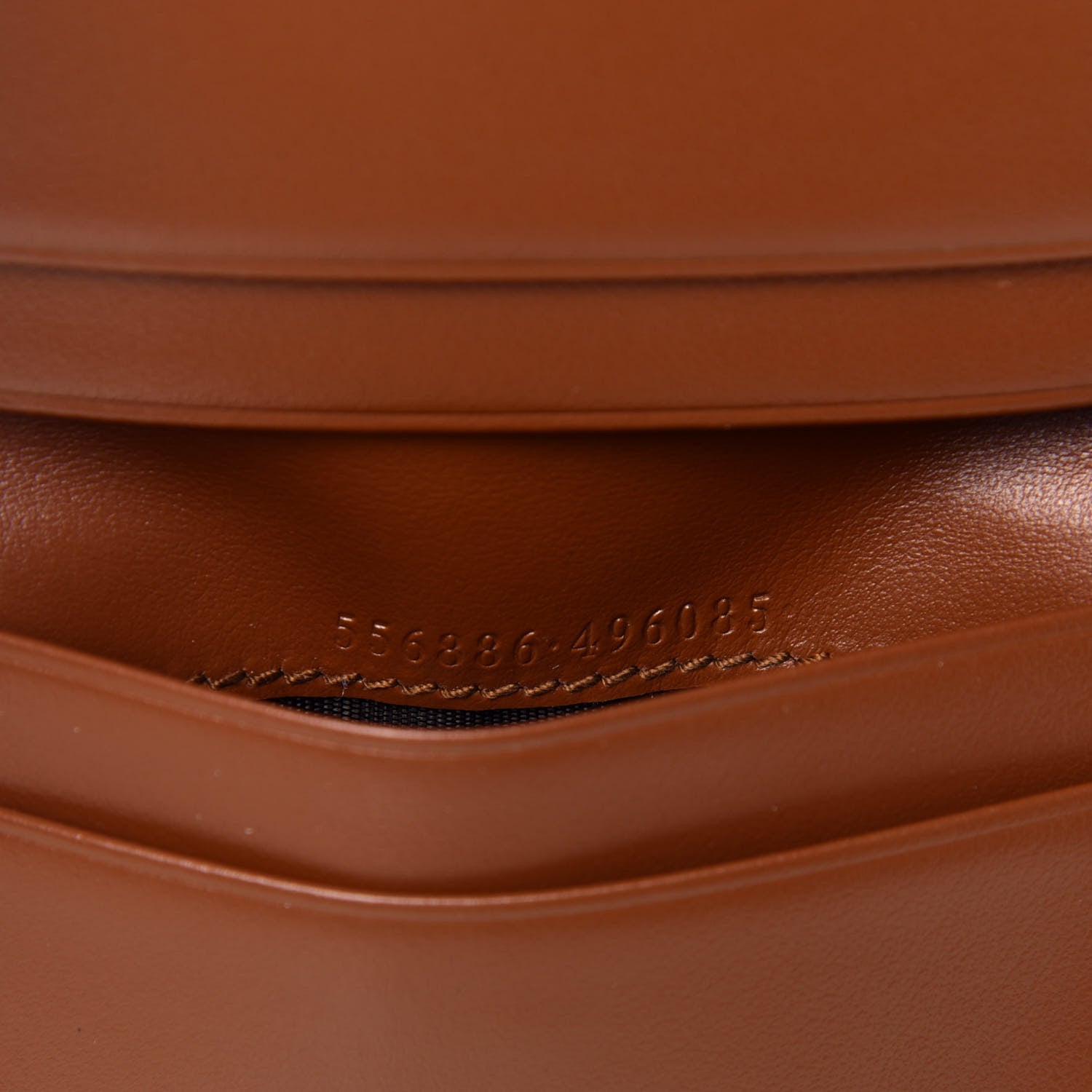 Gucci Calfskin Bi-Fold Logo Card Case Wallet Brown 6 of 8