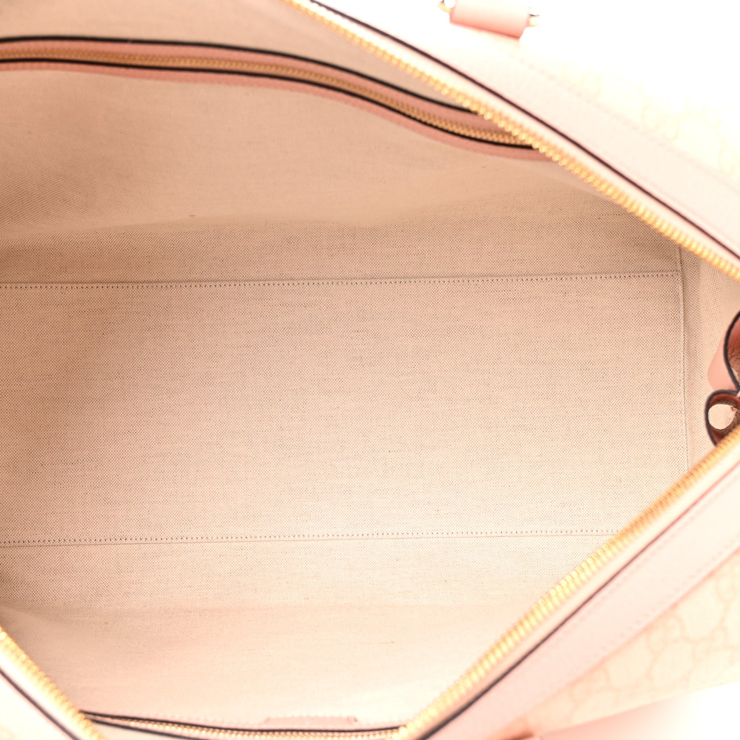 GG Supreme Monogram Textured Dollar Calfskin Web Medium Savoy Duffle Bag Rose Pink