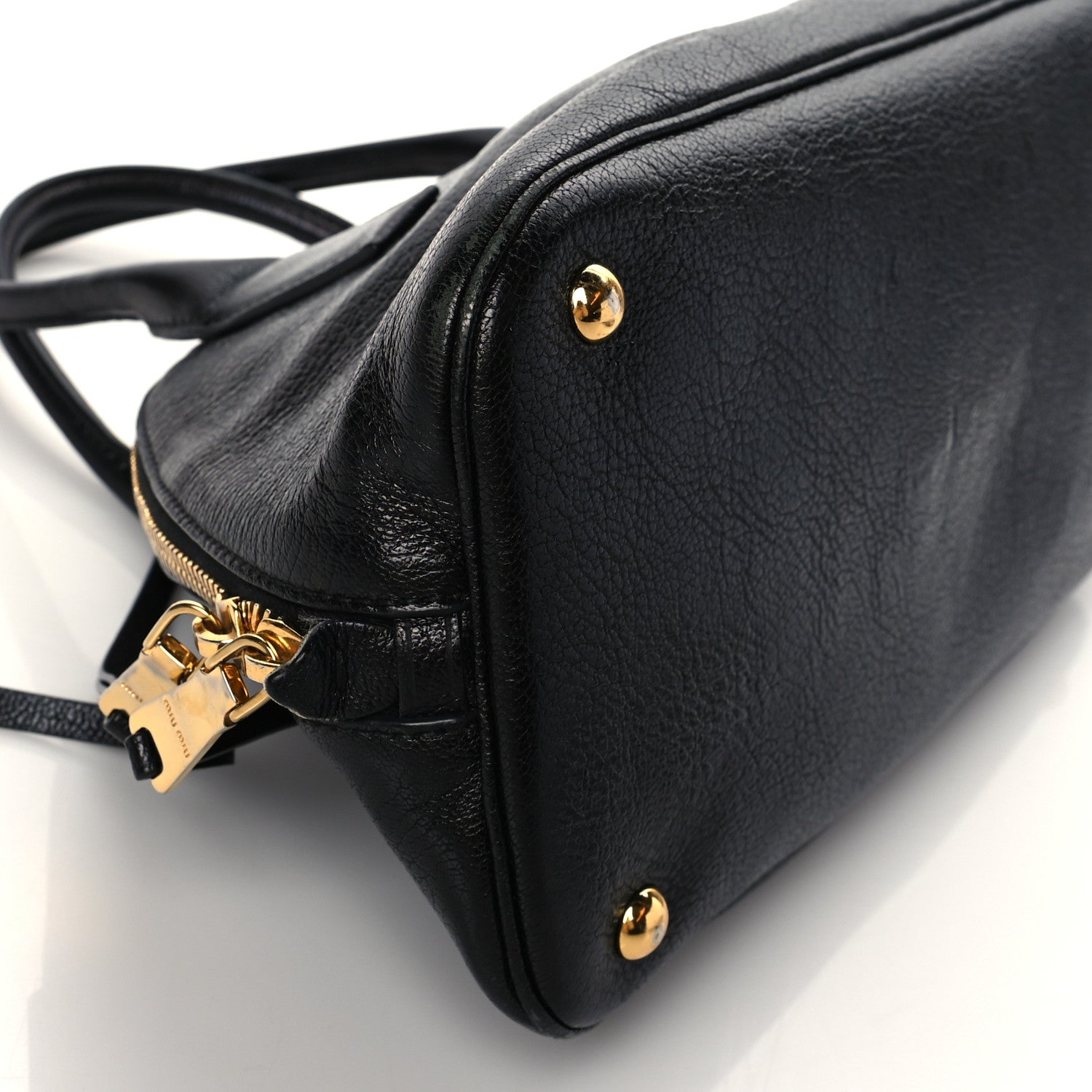 Miu Miu Goatskin Madras Bauletto Black 8 of 9