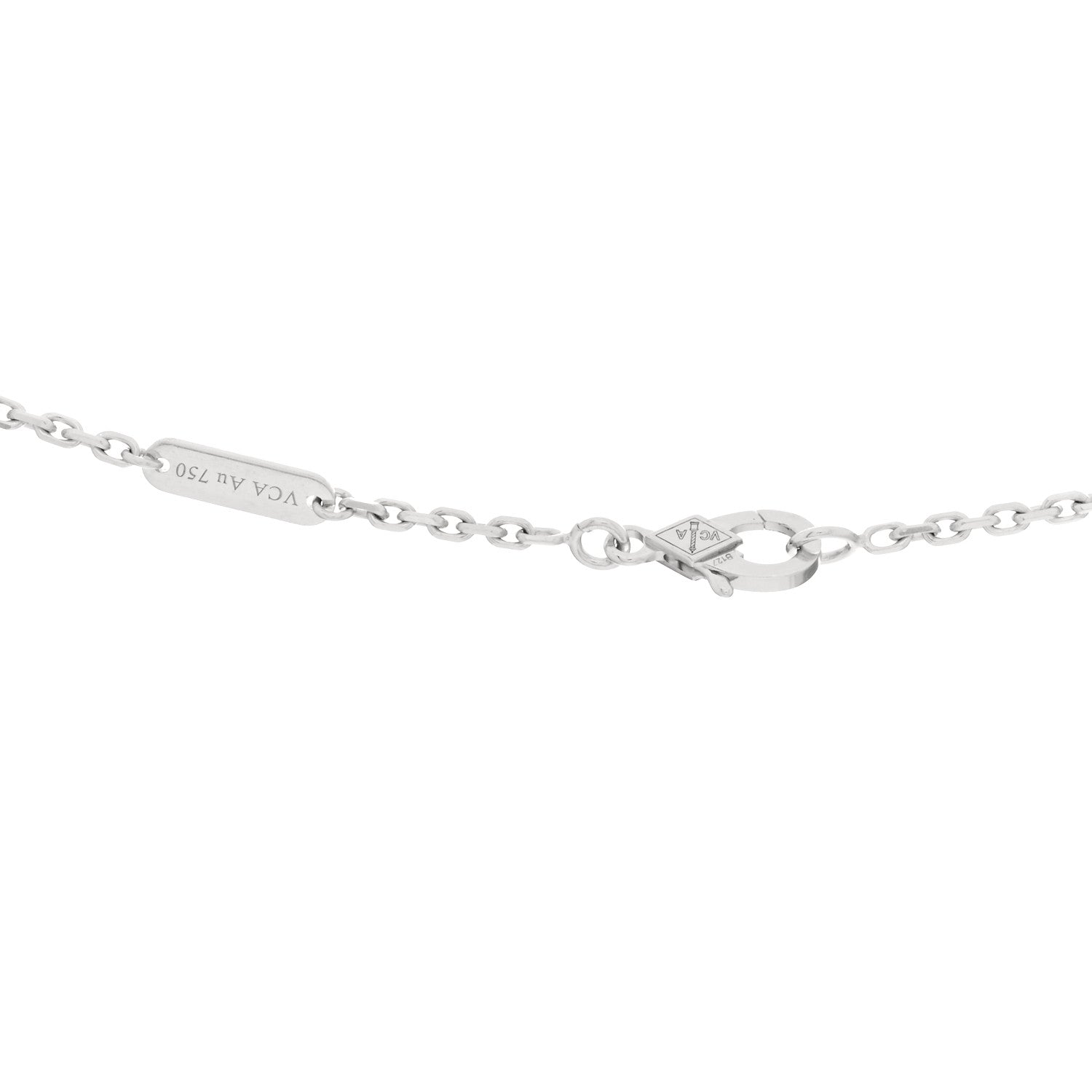 Van Cleef & Arpels 18K White Gold Diamond Magic Alhambra Long Necklace 3 of 3