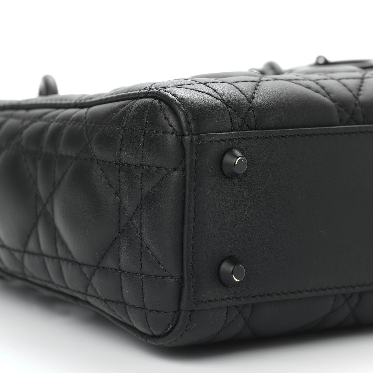 Christian Dior Ultra Matte Calfskin Cannage Mini Lady Dior Black 8 of 9