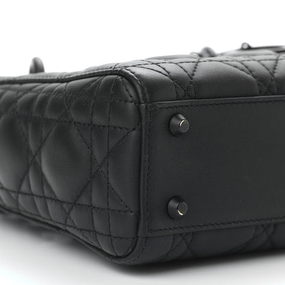 Christian Dior Ultra Matte Calfskin Cannage Mini Lady Dior Black 8 of 9