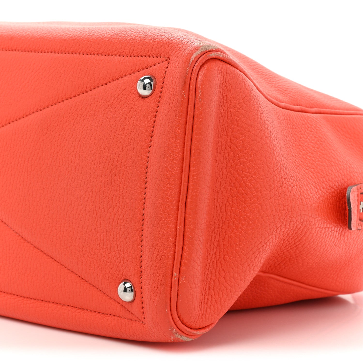 Hermes Taurillon Clemence Victoria II 35 Orange Poppy 8 of 15