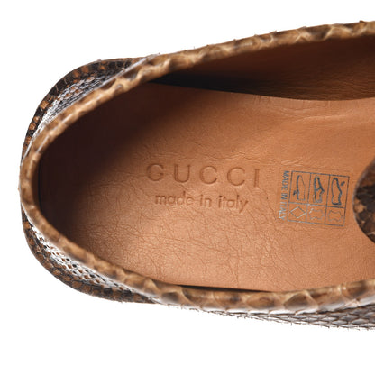 Gucci Mens Python Bamboo Horsebit Moccasin 7.5 Natural 6 of 8