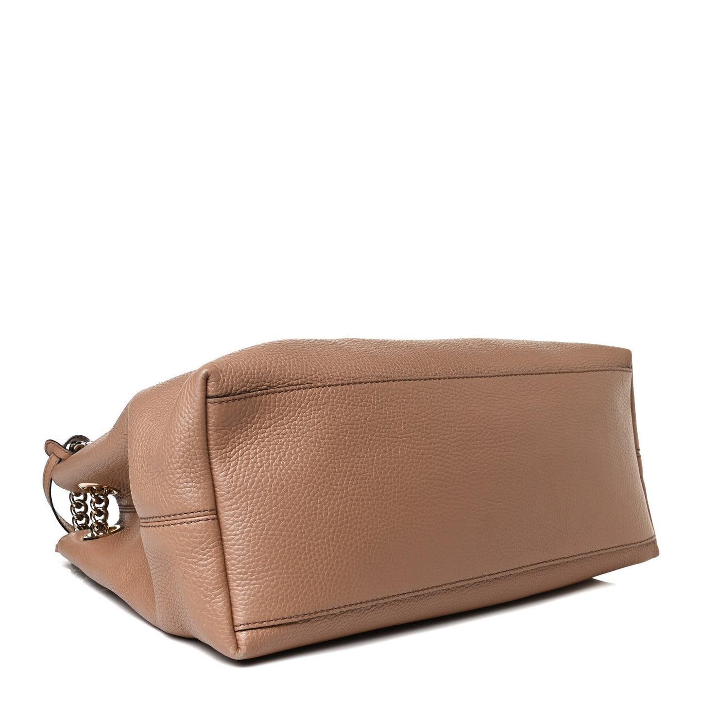 Pebbled Calfskin Medium Soho Chain Shoulder Bag Camelia