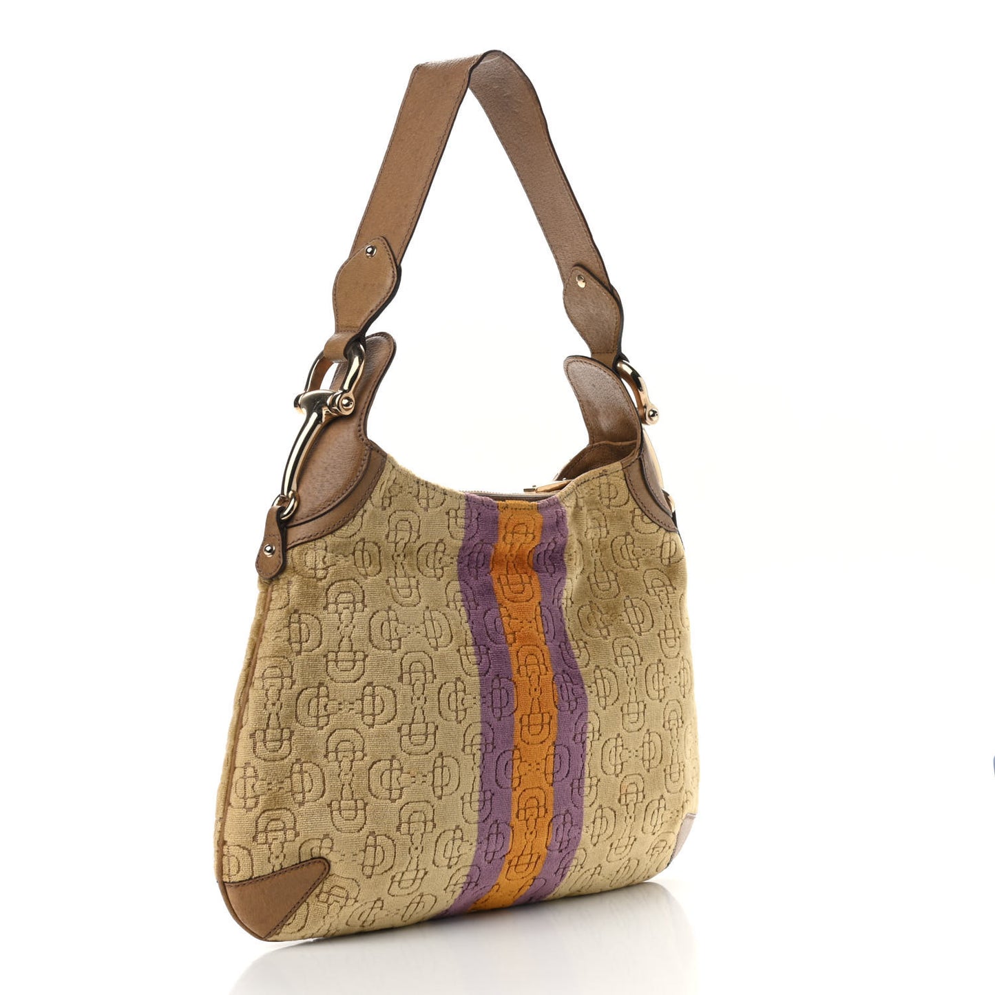 Velvet Horsebit Embossed Creole Hobo
