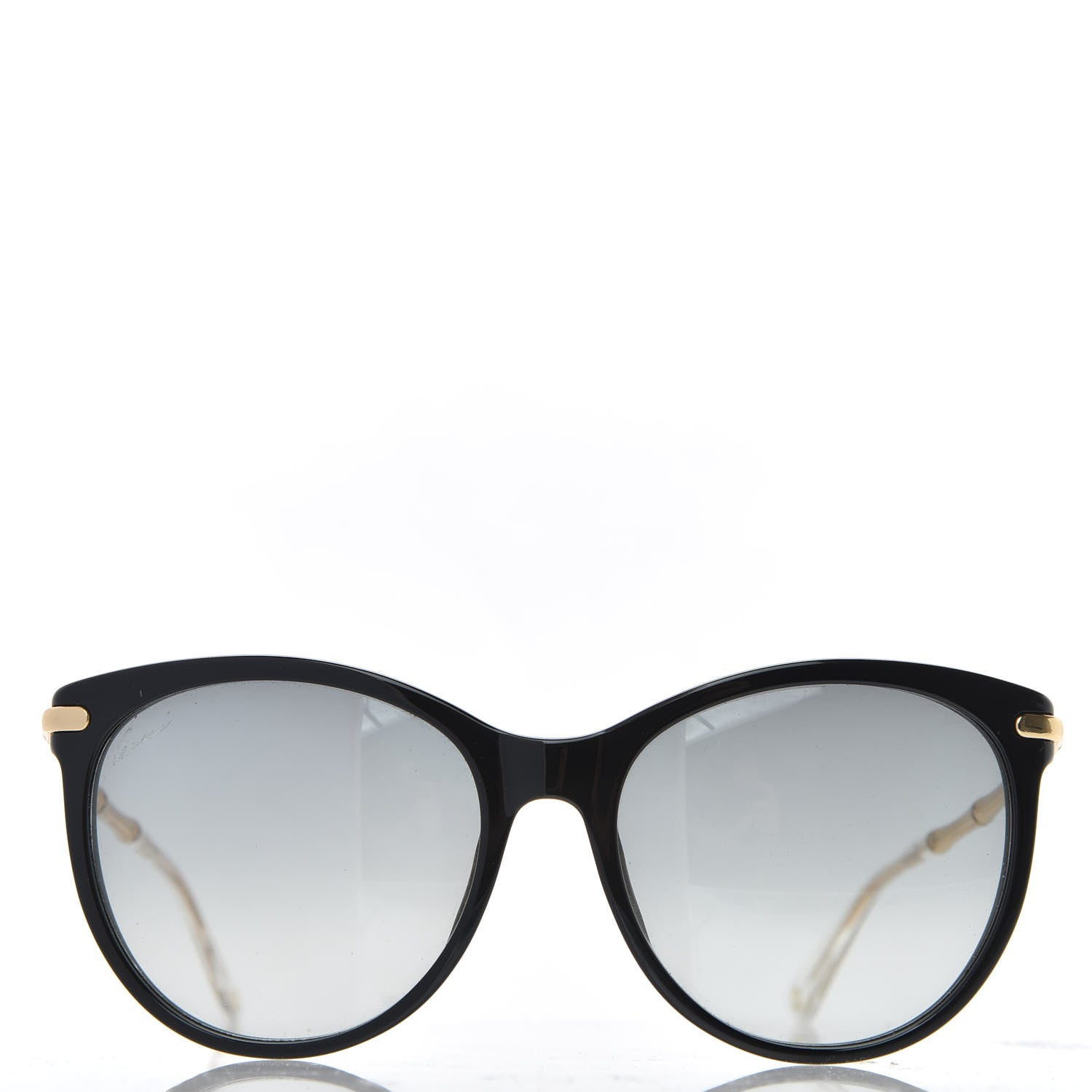 Gucci Crystal Bamboo Cat Eye Sunglasses GG3771 Black Gold 3 of 7