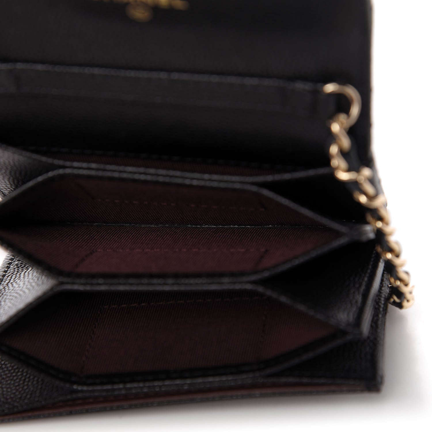 Chanel Caviar Quilted Flap Card Holder On Chain Black 5 of 11