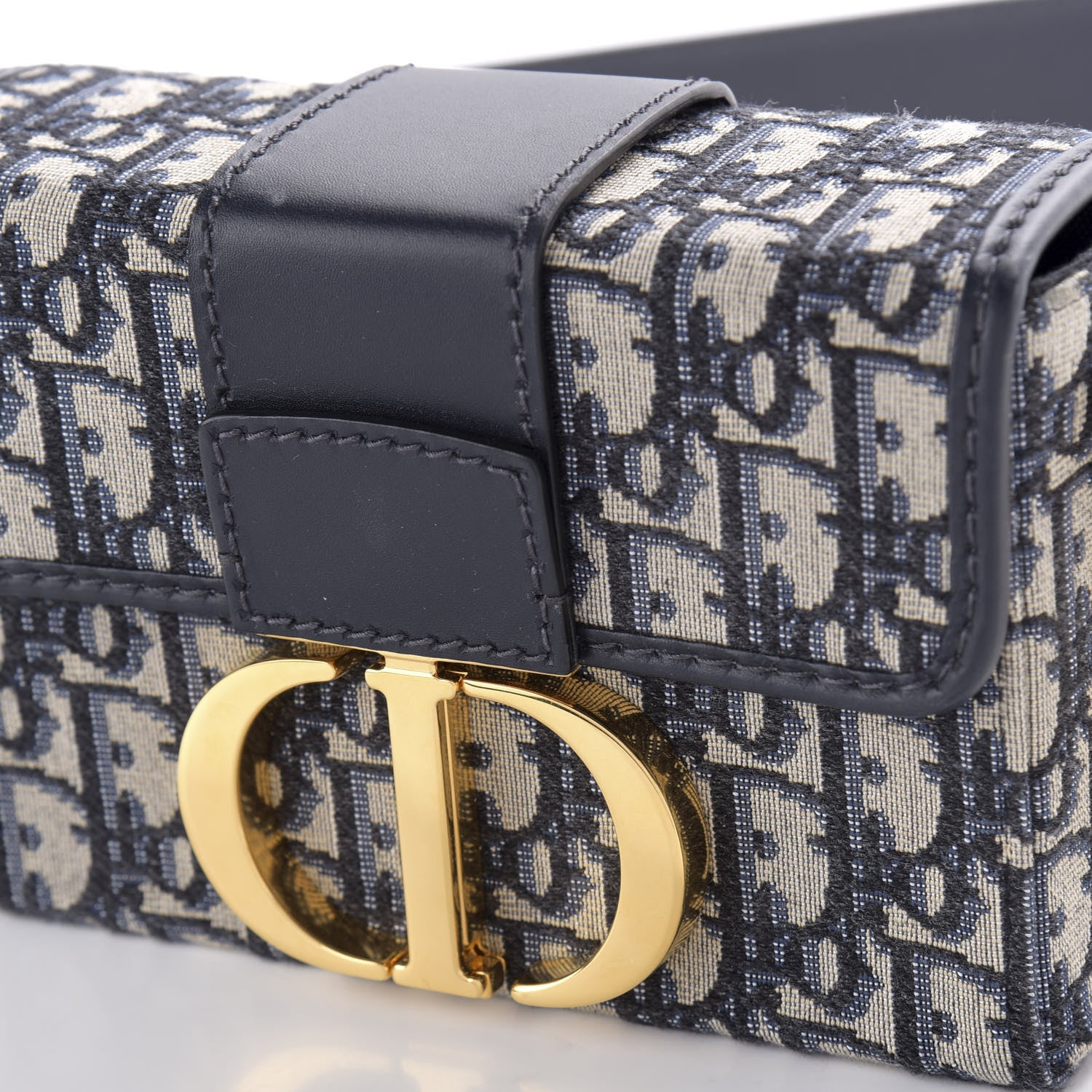 Christian Dior Oblique 30 Montaigne Box Bag Blue 8 of 13