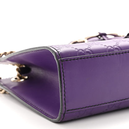 Gucci Guccissima Small Emily Chain Shoulder Bag Purple 9 of 11