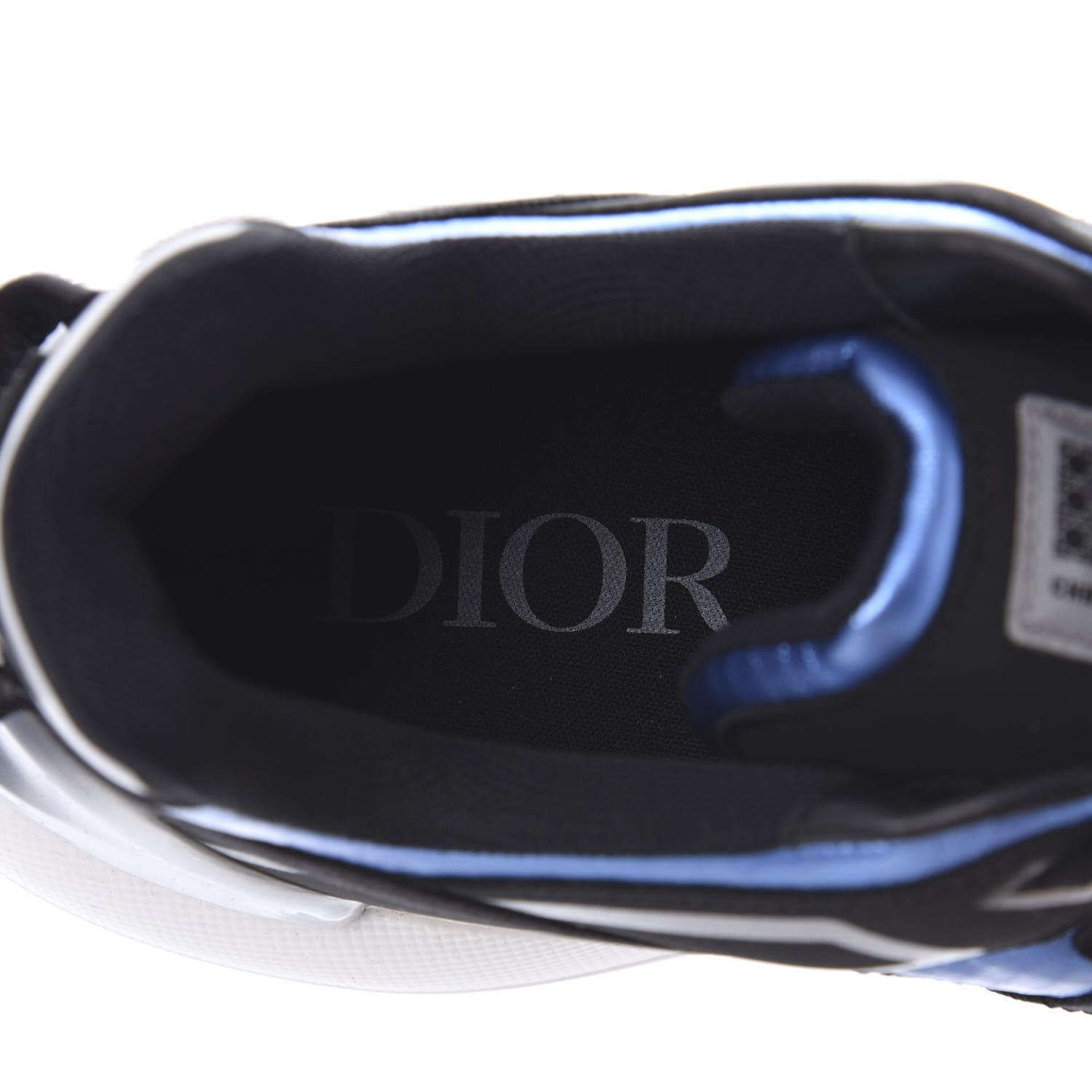 Christian Dior X Sorayama Ripstop Nylon Calfskin Womens B24 Runtek Sneakers 42 Blue Black 7 of 8