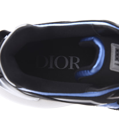 Christian Dior X Sorayama Ripstop Nylon Calfskin Womens B24 Runtek Sneakers 42 Blue Black 7 of 8