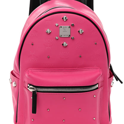 MCM Odeon Studded Small Backpack Beetroot Pink 7 of 9