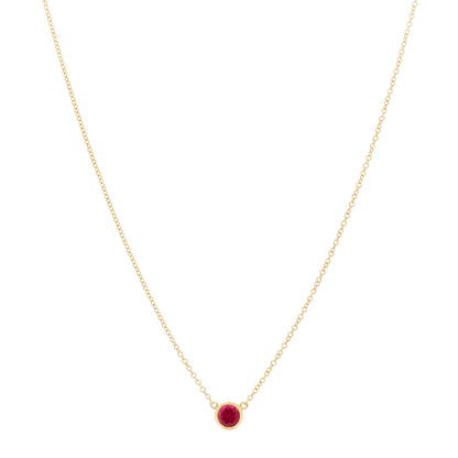 Tiffany 18K Yellow Gold Ruby Elsa Peretti Color By The Yard Pendant Necklace 1 of 5