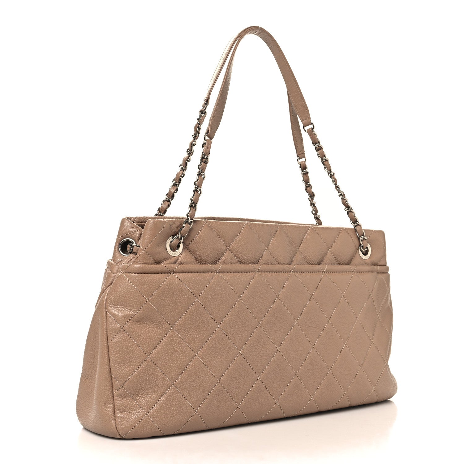 Chanel Caviar Quilted Timeless CC Soft Tote Beige 3 of 11