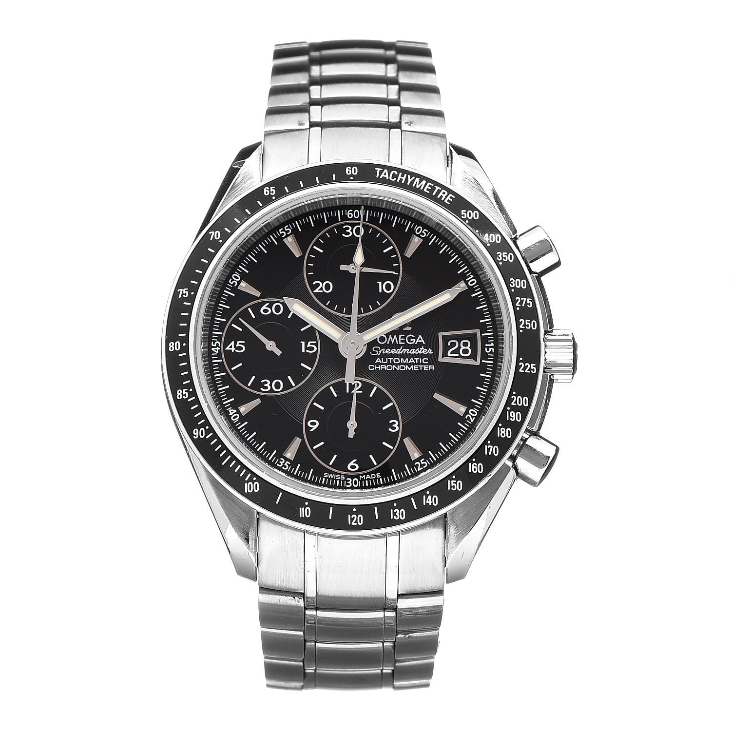 Omega Stainless Steel 40mm Speedmaster Date Automatic Watch Black 3210.50 1 of 7