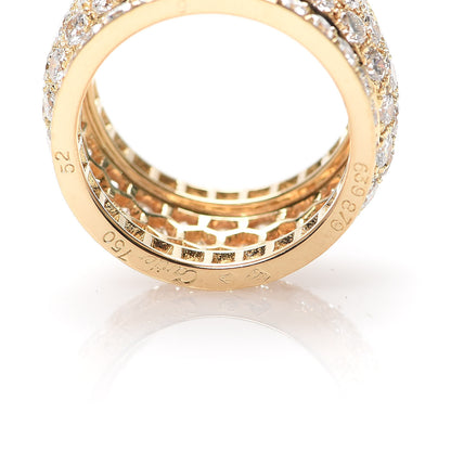 Cartier 18K Yellow Gold Diamond Nigeria Band Ring 52 6 4 of 5
