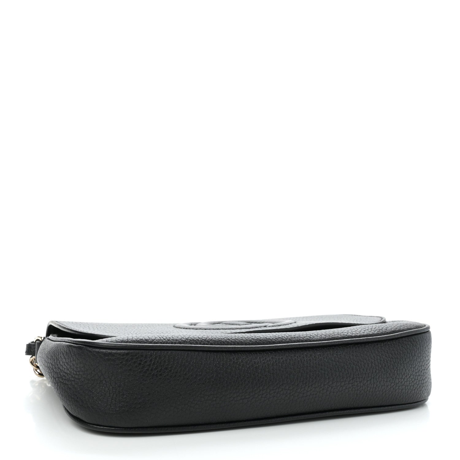 Gucci Pebbled Calfskin Medium Soho Flap Crossbody Black 4 of 10