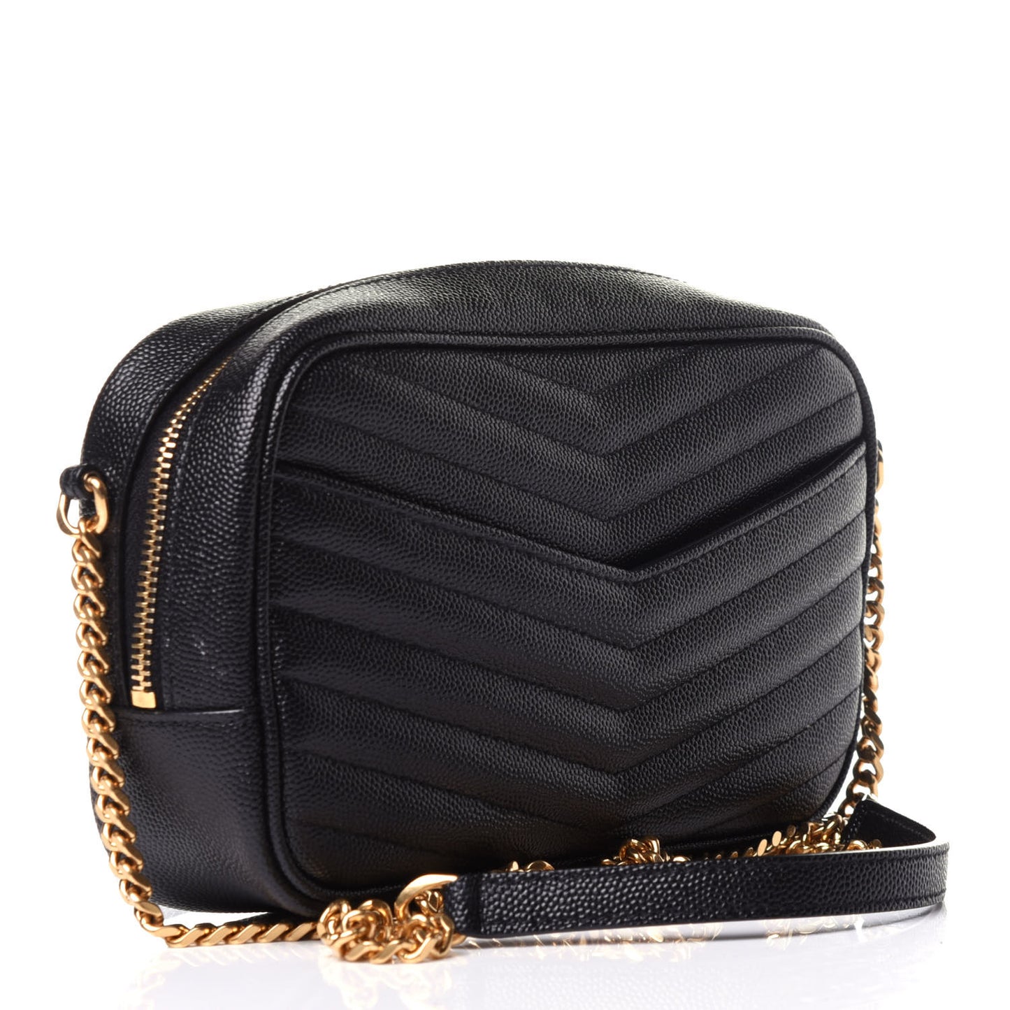 Grain De Poudre Matelasse Monogram Mini Lou Camera Bag Black