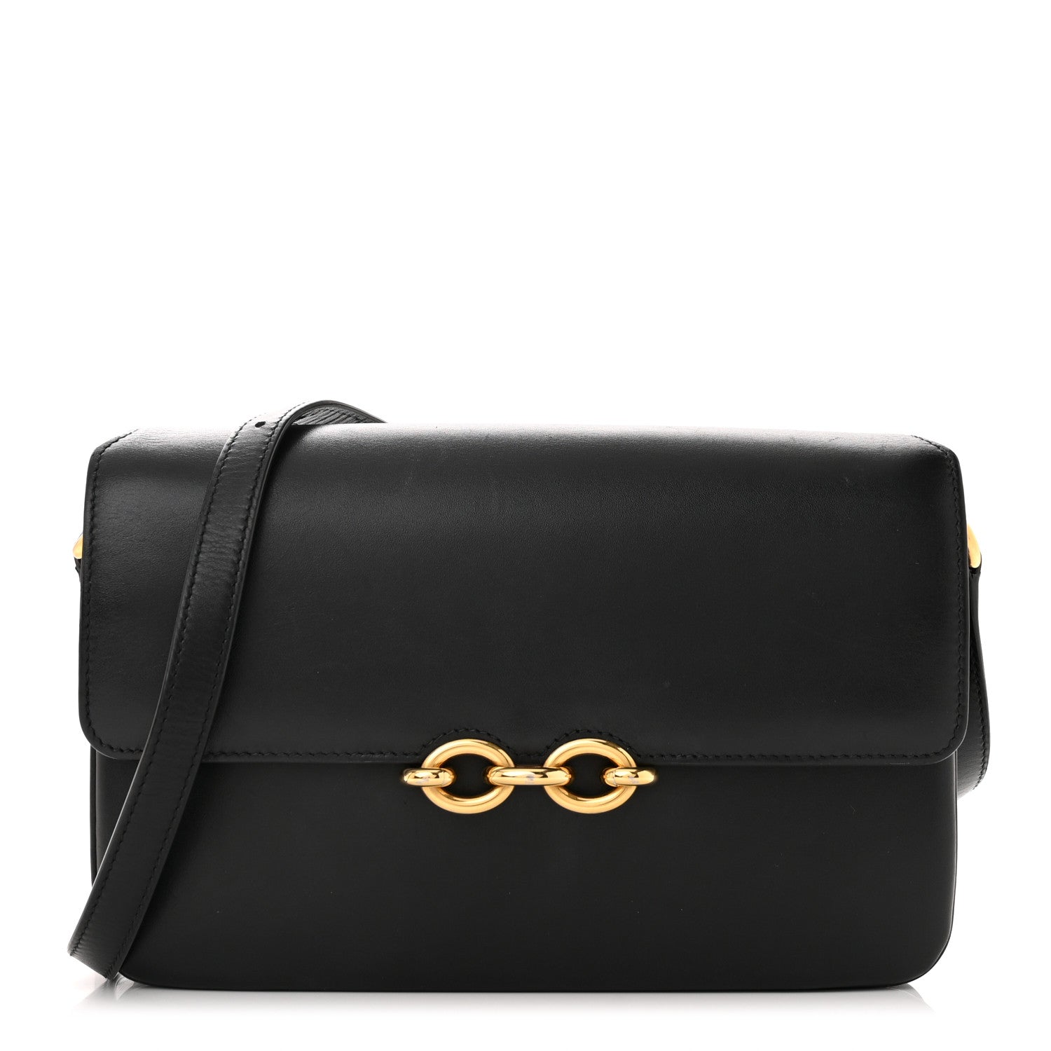Saint Laurent Smooth Calfskin Le Maillon Satchel Black 1 of 14