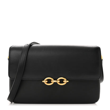 Saint Laurent Smooth Calfskin Le Maillon Satchel Black 1 of 14