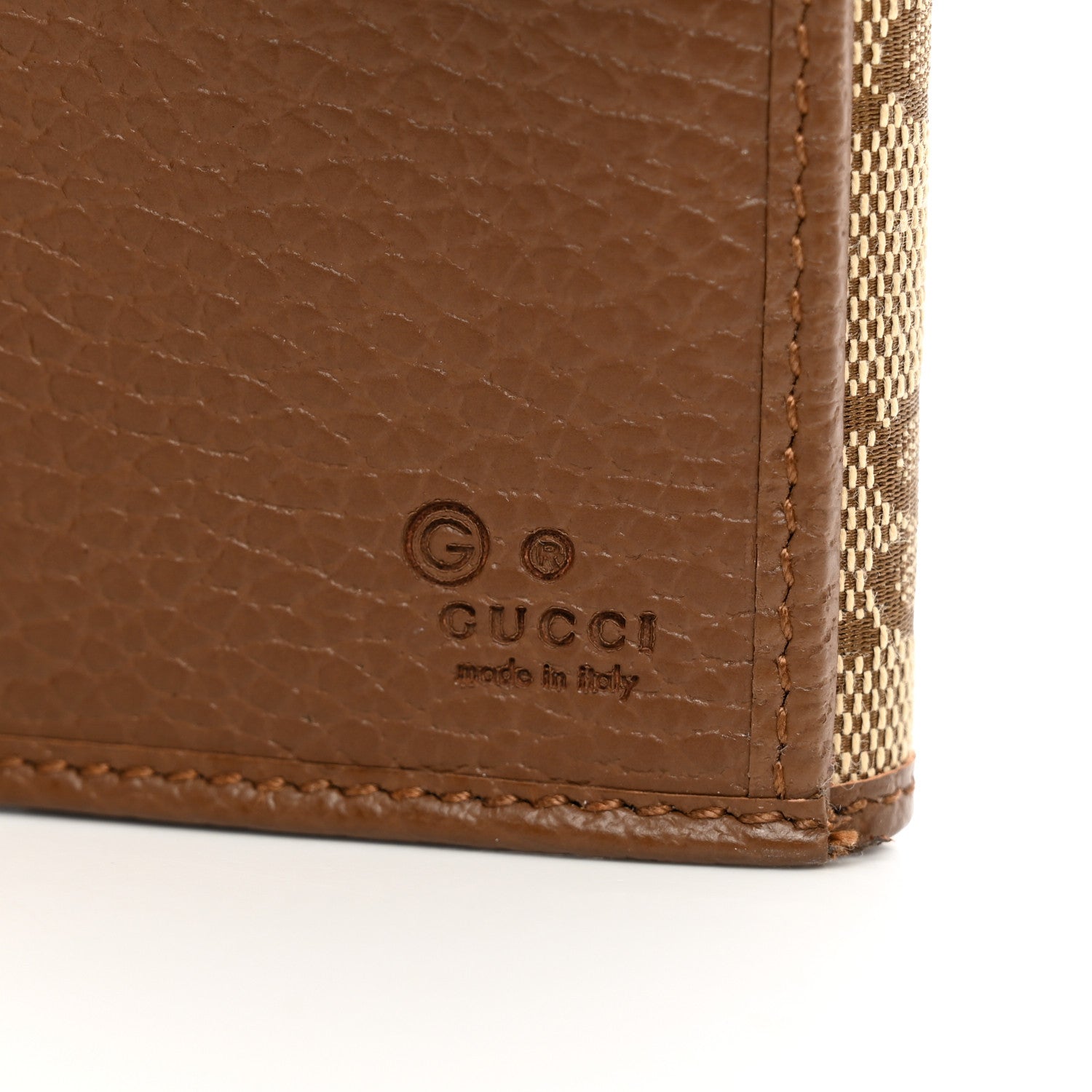 Gucci Monogram Metal Bar Continental Flap Wallet Beige Ebony Dark Brown 6 of 9