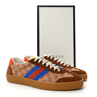 Gucci GG Monogram Suede Web Mens G74 Sneakers 12 Beige Ruggine Cuir 9 of 9
