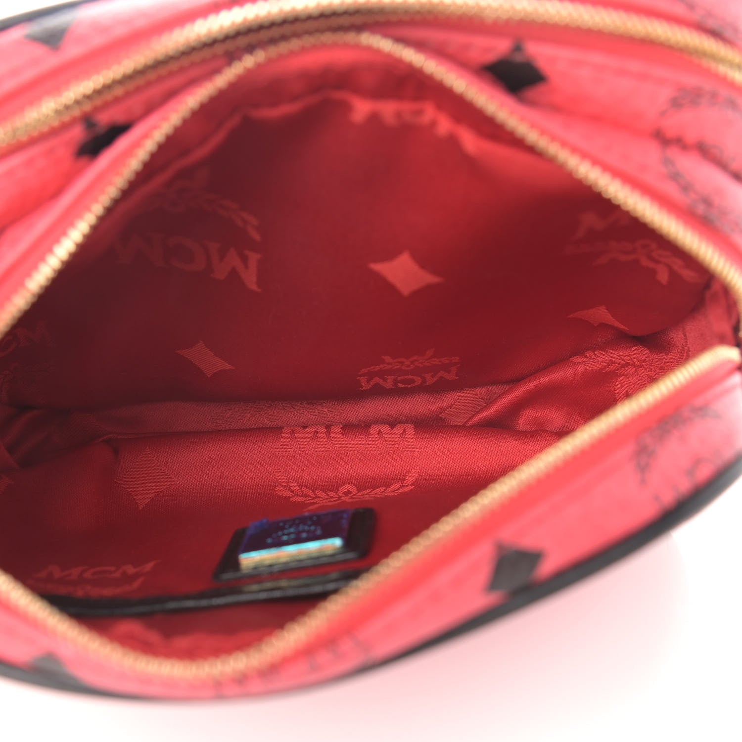MCM Visetos Mini Camera Crossbody Bag Red 5 of 10