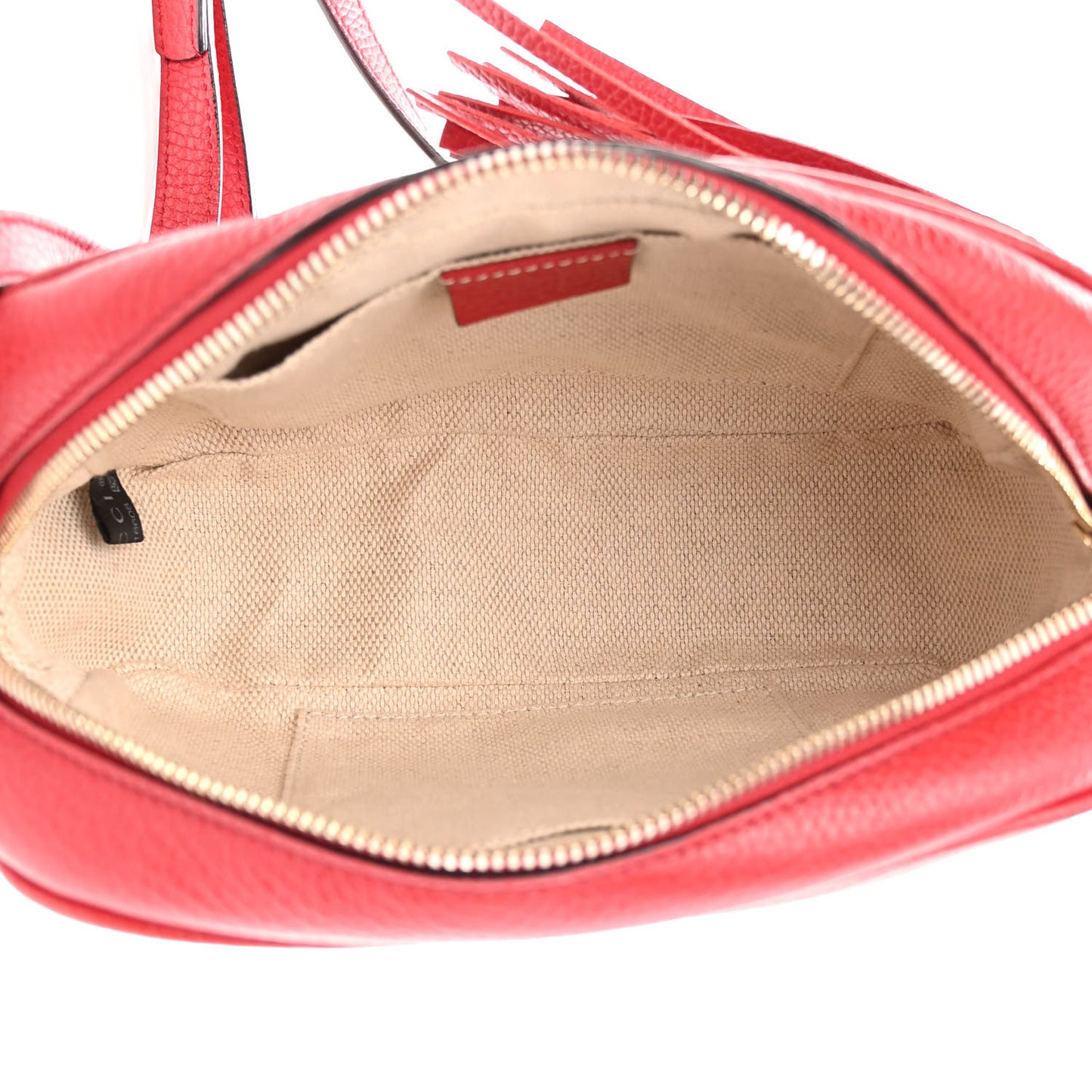 Pebbled Calfskin Small Soho Disco Bag Tabasco Red
