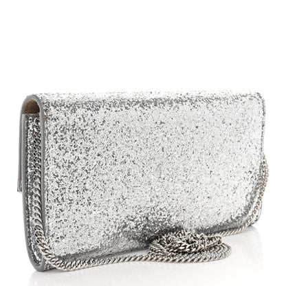 Jimmy Choo Glitter Emmie Clutch Silver 3 of 14