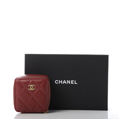 Chanel Lambskin Quilted Micro Pouch Red 8 of 8
