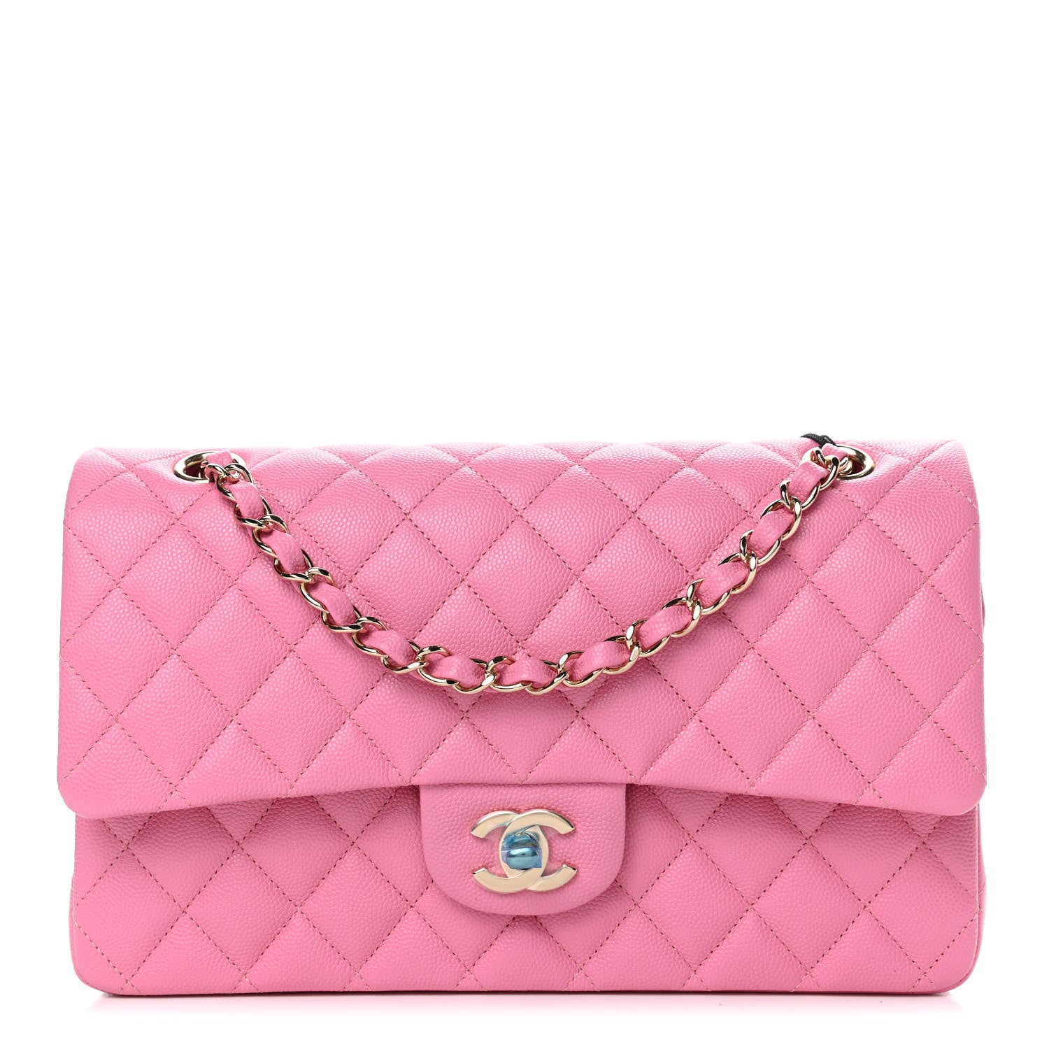 Chanel Caviar Quilted Medium Double Flap Pink 1 of 4