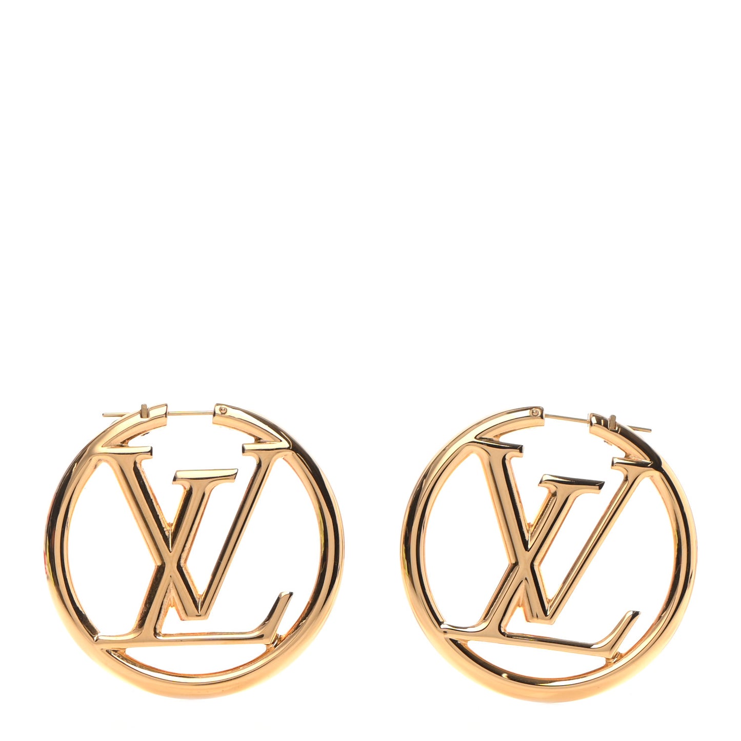 Metal Louise Hoop Earrings Gold